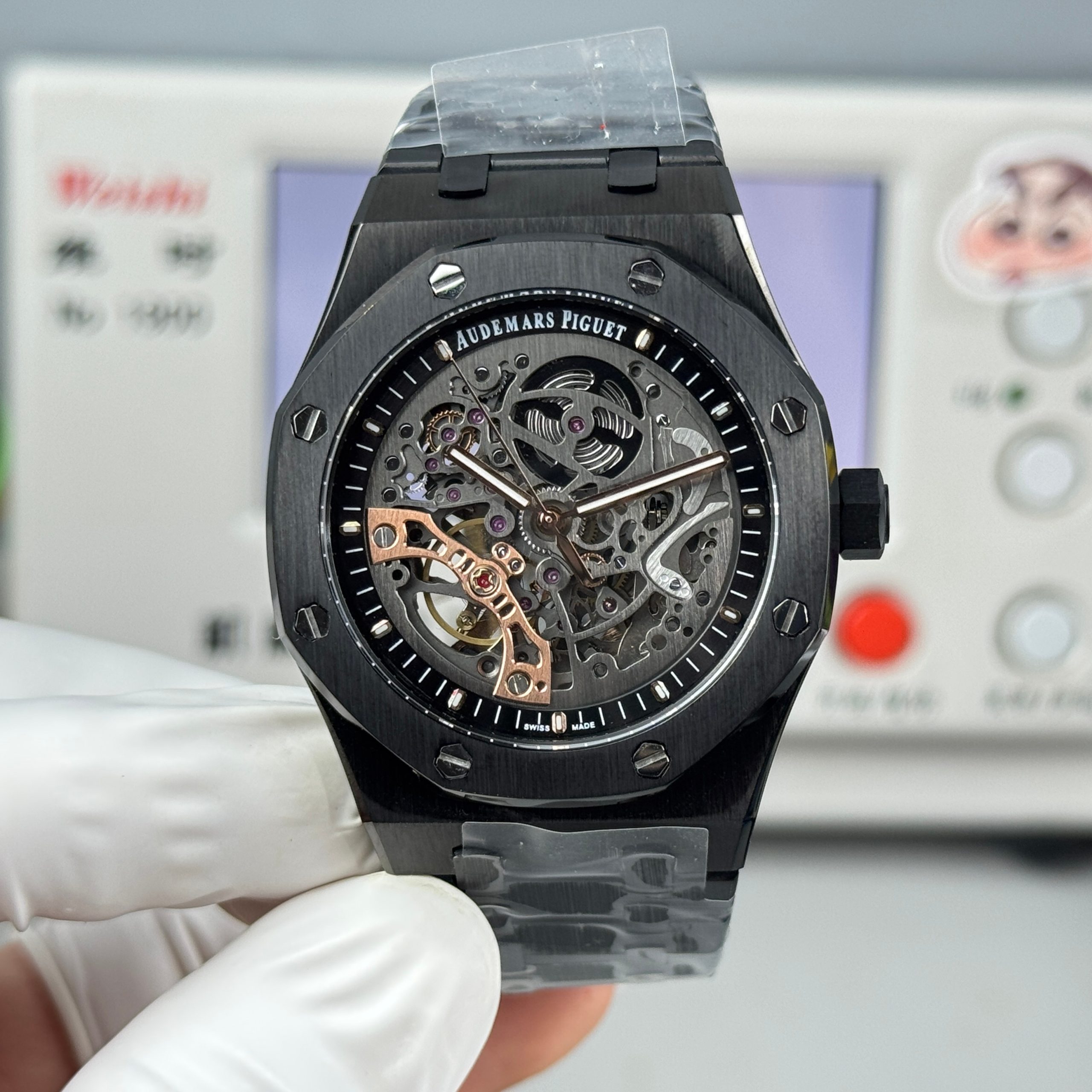 Audemars Piguet Royal Oak Black Ceramic Skeleton Super Clone, 41mm | Ref.15416CE.OO.1225CE.01