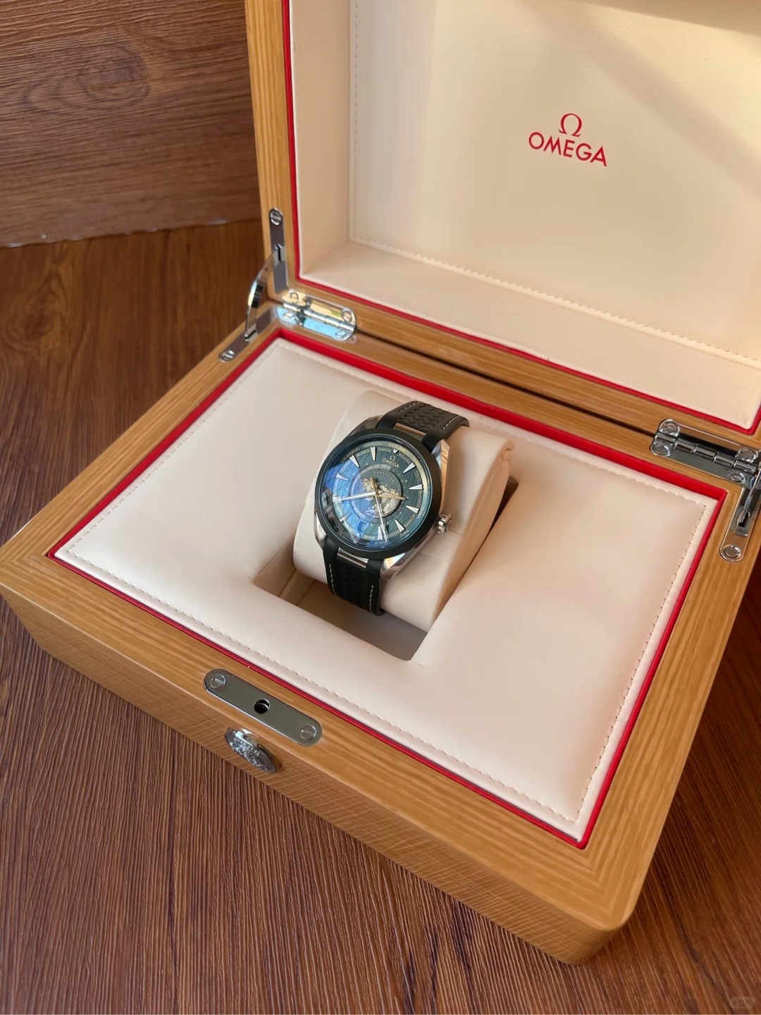 Omega Seamaster Series Aqua Terra World Time Green Ceramic Watch