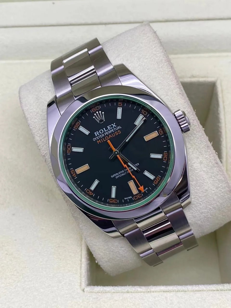 Rolex Gravé Series M116400GV-0001 Black Dial Watch