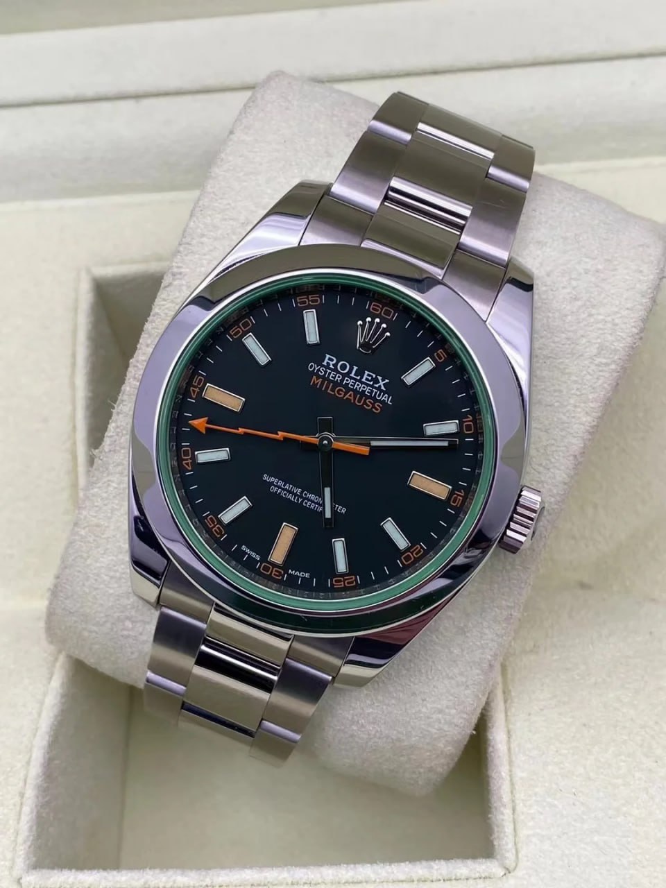 Rolex Gravé Series M116400GV-0001 Black Dial Watch